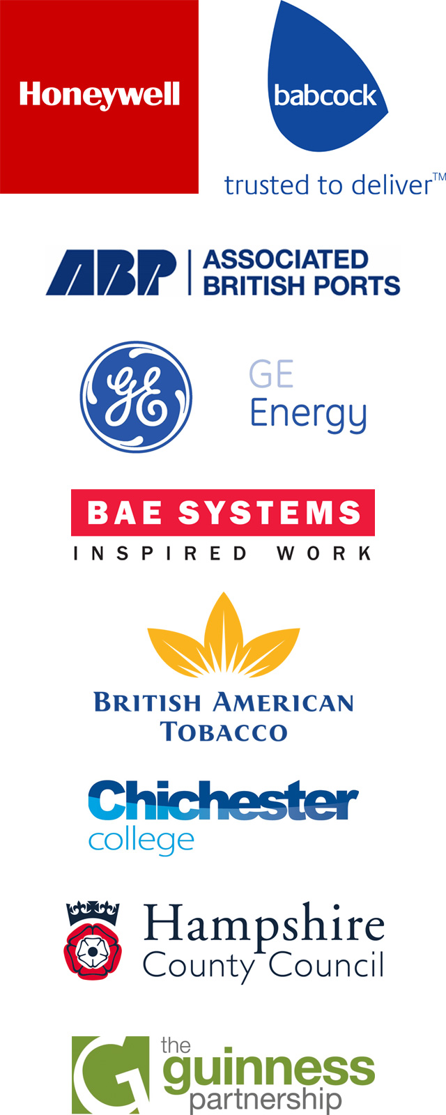 Examples of our extensive customer base, across several market sectors