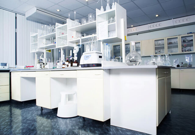 A science lab using an advanced HVAC system